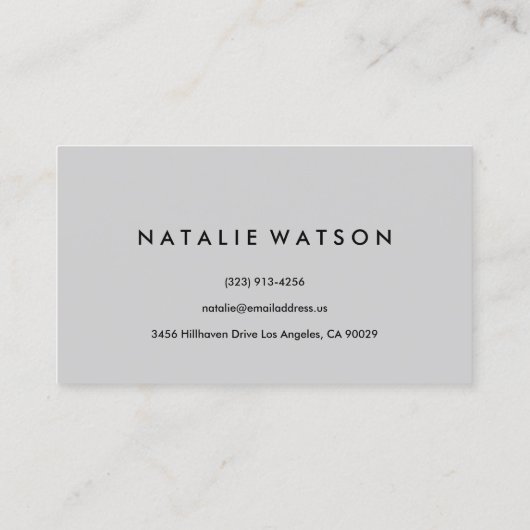 抽象的な煙のモダンな最小主義の白い黒 名刺 (裏面)