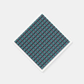 抽象的な煙の連続パターン スタンダードカクテルナプキン (角)