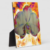 抽象的な熱帯ランを描いた絵 フォトプラーク (側面)