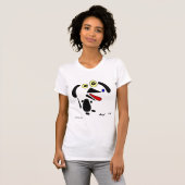 抽象的な犬の女性用ぴったりTシャツ Tシャツ (正面フル)