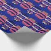 抽象的な独立記念日をお祝いするアート ラッピングペーパー (角)