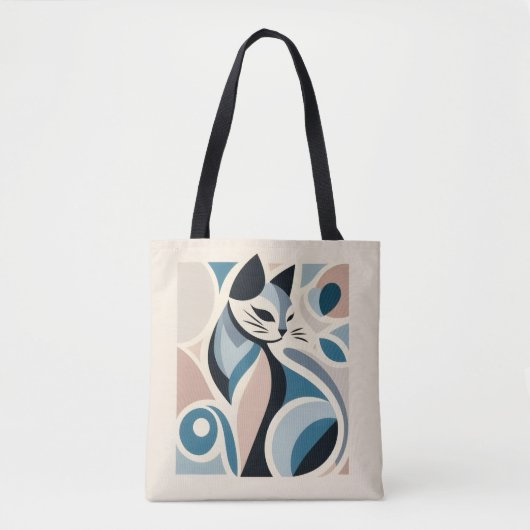 抽象的な猫の気品 トートバッグ (正面)