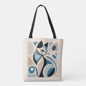 抽象的な猫の気品 トートバッグ (裏面)