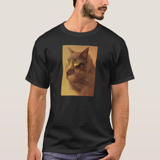 抽象的な猫の絵 Tシャツ (正面)