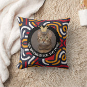 抽象的な猫の芸術的な円形幾何学模様 クッション (ブランケット)