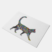 抽象的な猫 ドアマット (アングル)