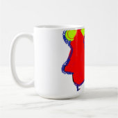 抽象的な王家の芸術  コーヒーマグカップ (左)