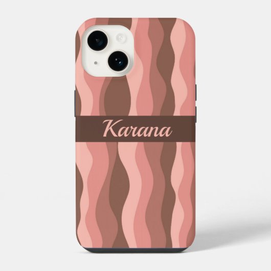 抽象的な珊瑚の波 iPhoneケース (裏面)