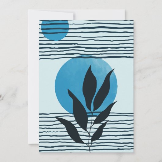 抽象的な現代のミッドセンチュリートロピカルリーフ2/3 カード (正面)