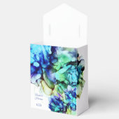 抽象的な現代の青とターコイズブルーの幻想的なアート フェイバーボックス (オープン)