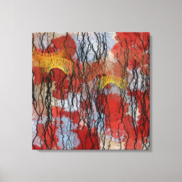 抽象的な現代アートの絵画 キャンバスプリント