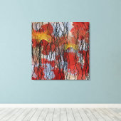 抽象的な現代アートの絵画 キャンバスプリント (インサイチュ (ウッドフロア))