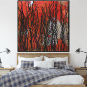 抽象的な現代アートの絵画 キャンバスプリント (インサイチュ (寝室))