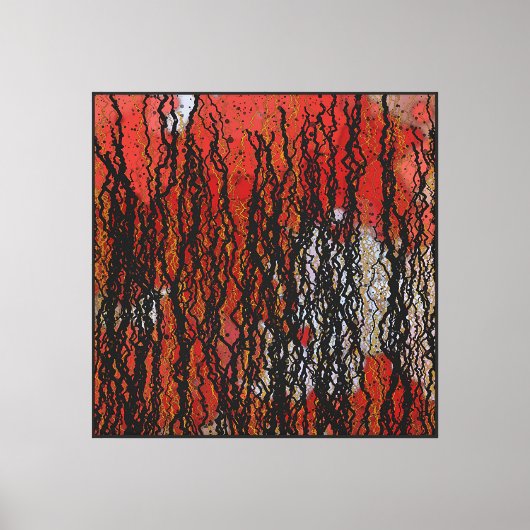抽象的な現代アートの絵画 キャンバスプリント (正面)