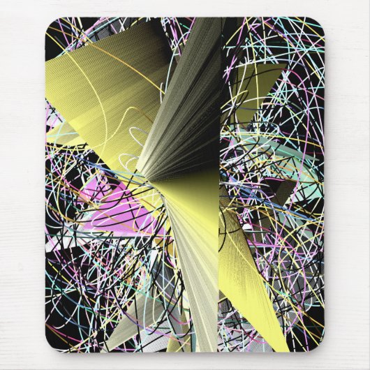 抽象的な現代アートの絵画 マウスパッド (正面)