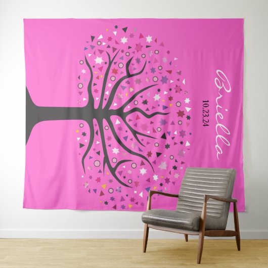 抽象的な生命の木の写真撮影用背景 招待状 タペストリー (インサイチュ(横))