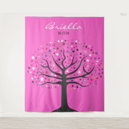 抽象的な生命の木の写真撮影用背景 招待状 タペストリー