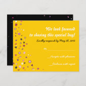 抽象的な生命の木 バット・ミツバの招待状 招待状 (正面/裏面)