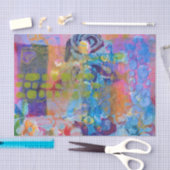 抽象的な生地のプリント 薄葉紙 (クラフト)