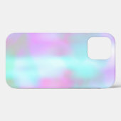 抽象的な疑似ホログラムカラフル ピンク ブルー Case-Mate iPhoneケース (裏面 (横))