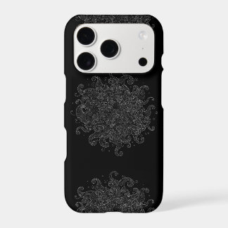 抽象的な白いアウトラインの波のシームレススマホケース