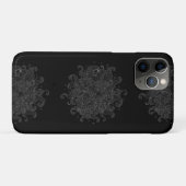 抽象的な白いアウトラインの波のシームレススマホケース Case-Mate iPhoneケース (裏面(横))