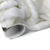 抽象的な白いバラの庭のエレガントな花柄 ラッピングペーパー (ロールコーナー)