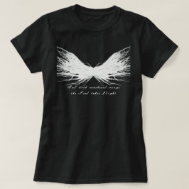 抽象的な白い翼のアルコールインクアート Tシャツ