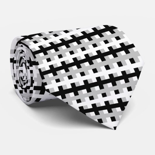 抽象的な白く、灰色および黒 ネクタイ (ロール)