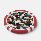 抽象的な白馬 ポーカーチップ (シングル)
