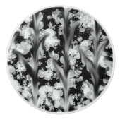 抽象的な白黒のノブ セラミックノブ (正面)