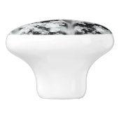 抽象的な白黒のノブ セラミックノブ (側面)