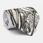 抽象的な白黒タイ ネクタイ (ロール)