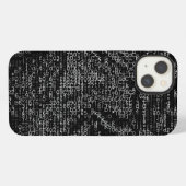抽象的な白黒デジタル iPhoneケース (裏面横)