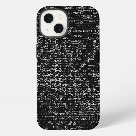 抽象的な白黒デジタル iPhoneケース (裏面)
