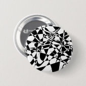 抽象的な白黒ボタン 缶バッジ (正面&裏面)