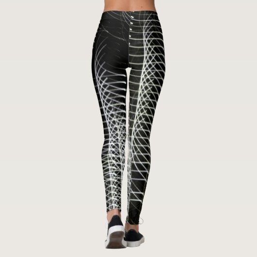 抽象的な白黒レギンス レギンス (裏面)