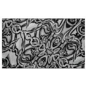 抽象的な白黒生地 ファブリック (ファットクウォーター)