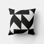 抽象的な白黒第3枕 クッション (裏面)