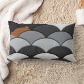 抽象的な石およびくま ランバークッション (ブランケット)