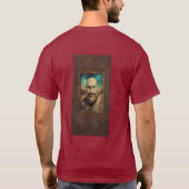 抽象的な石の顔のアートTシャツ Tシャツ (裏面)