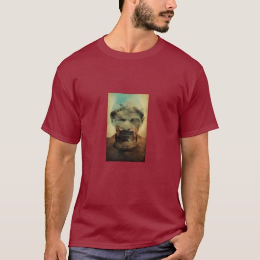 抽象的な石の顔のアートTシャツ Tシャツ (正面)