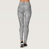 抽象的な石造りの水彩画のプリント レギンス (裏面)