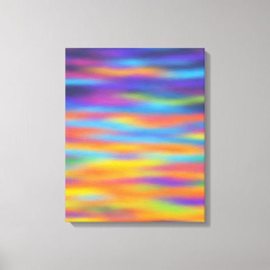 抽象的な砂漠の夕焼け空のアート作品 キャンバスプリント (正面)