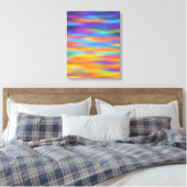 抽象的な砂漠の夕焼け空のアート作品 キャンバスプリント (インサイチュ (寝室))