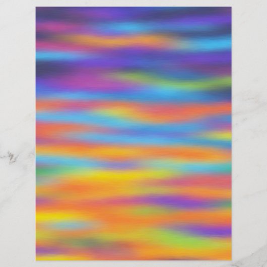 抽象的な砂漠の夕焼け空のアート作品 チラシ (正面)