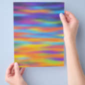 抽象的な砂漠の夕焼け空のアート作品 チラシ (手)