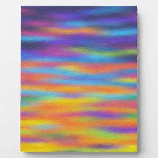 抽象的な砂漠の夕焼け空のアート作品 フォトプラーク (正面)