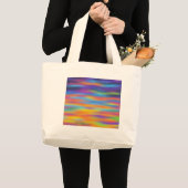 抽象的な砂漠の夕焼け空のアート作品 ラージトートバッグ (正面(商品))