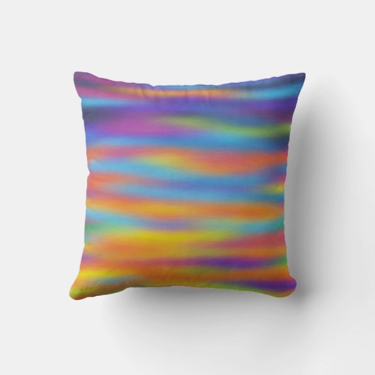 抽象的な砂漠の日没の空のアートワーク クッション (裏面)